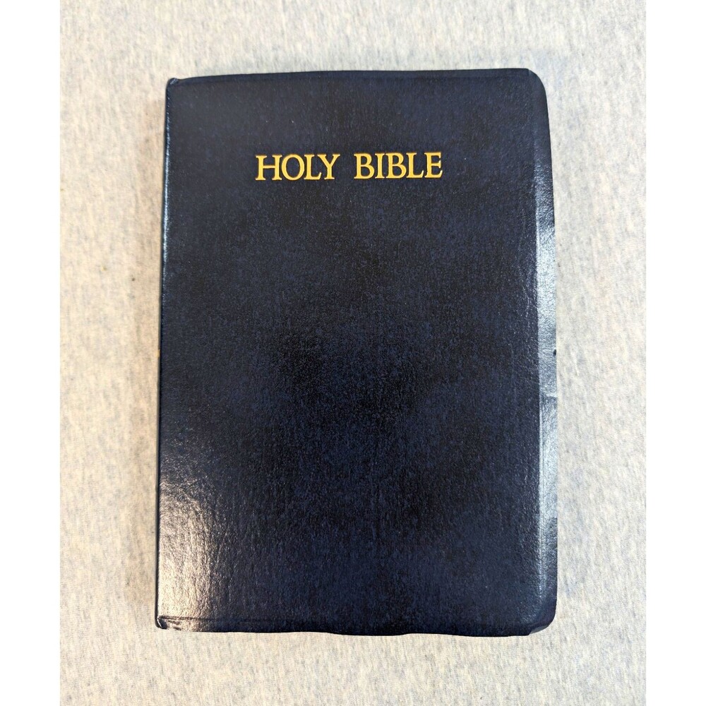 Holy Bible King James Version (KJV) Self-Pronouncing Leather Bound Black 1984